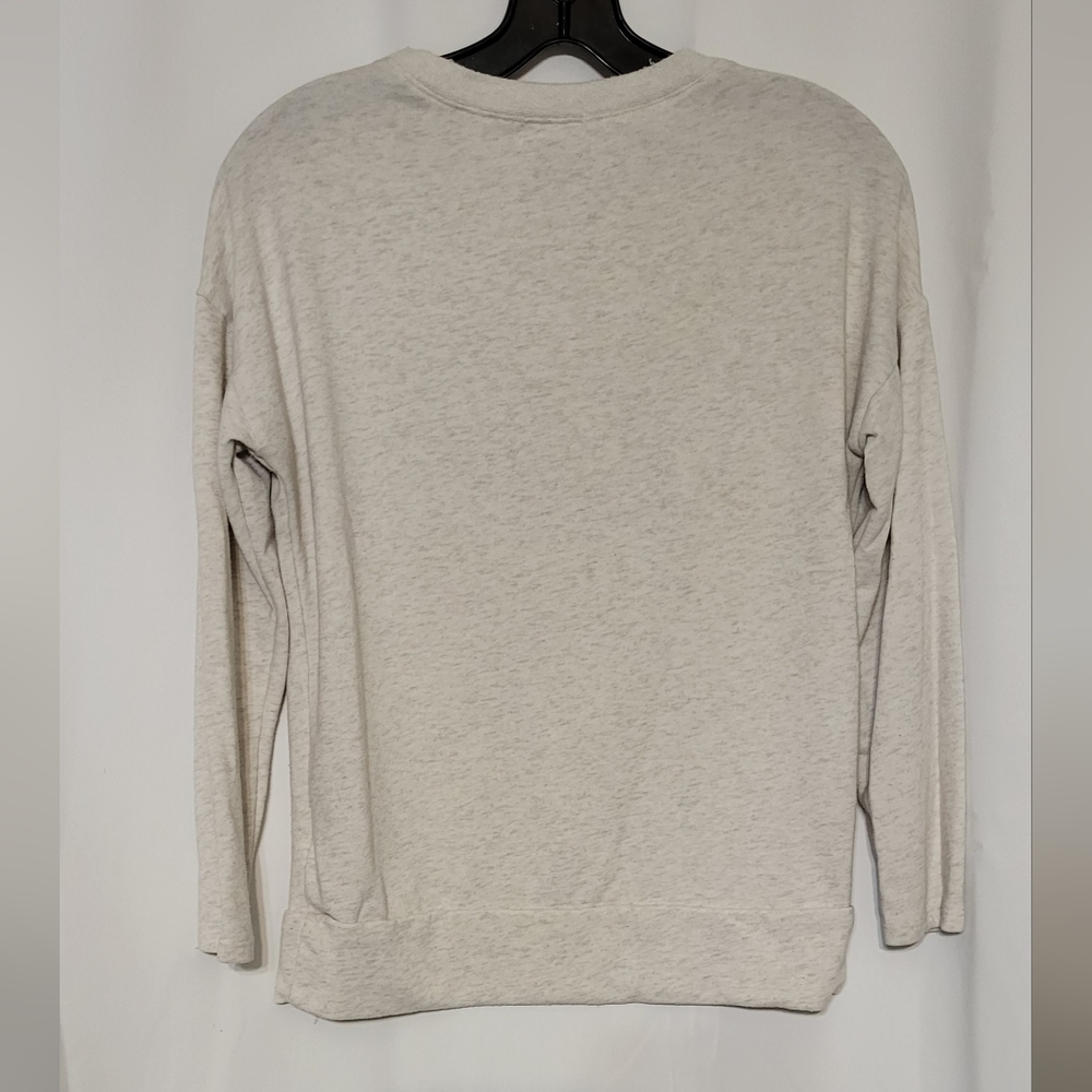 Old Navy Girls "Yup" Graphic Long Sleeve Shirt Sz XL (14) Ivory Cream Colored 🐈 - Picture 4 of 4